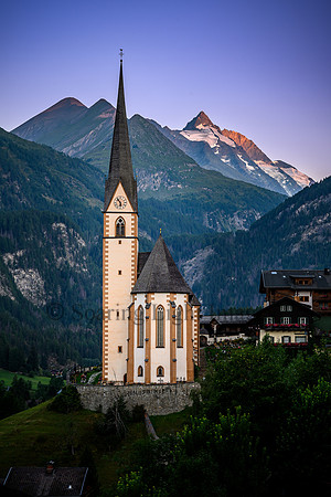 Church Sunrise near Grossglockner Austria