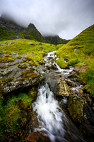 A Waterfall near Ballstad in the Lofoten Islands of Norway