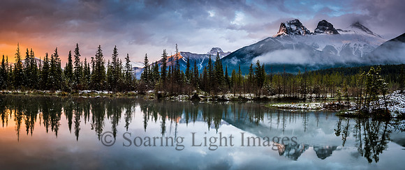 Three Sisters Sunrise Reflection